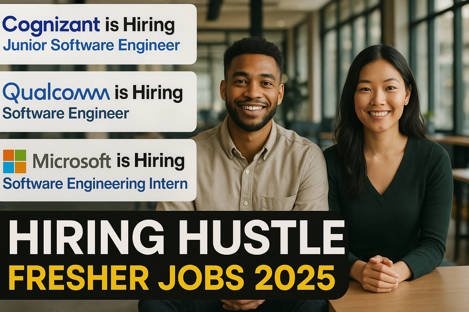 Top Fresher Job & Internship Opportunities 2025 | Cognizant, Qualcomm, Microsoft