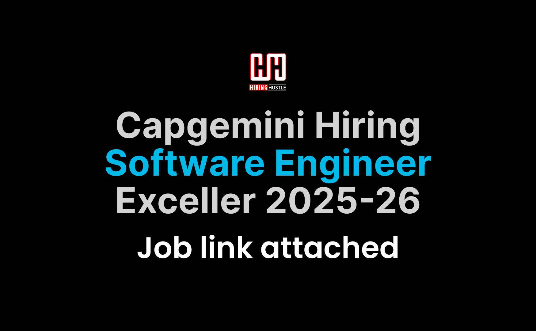 Capgemini Hiring Software Engineer