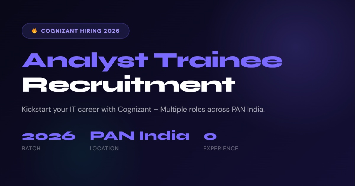 Cognizant Hiring 2026
